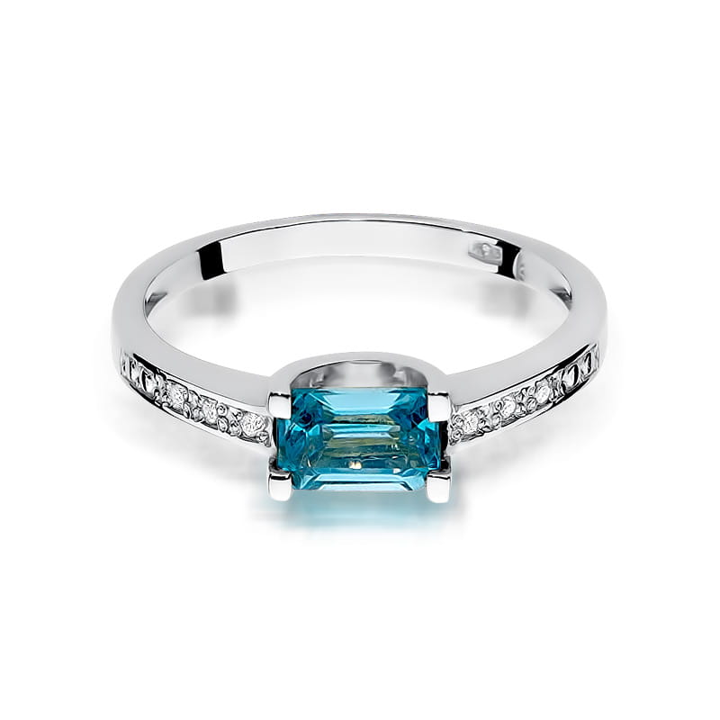 Pierścionek Topaz 0,65ct białe złoto 3 65ct białe złoto Jubiler Kraków BigDIAMOND