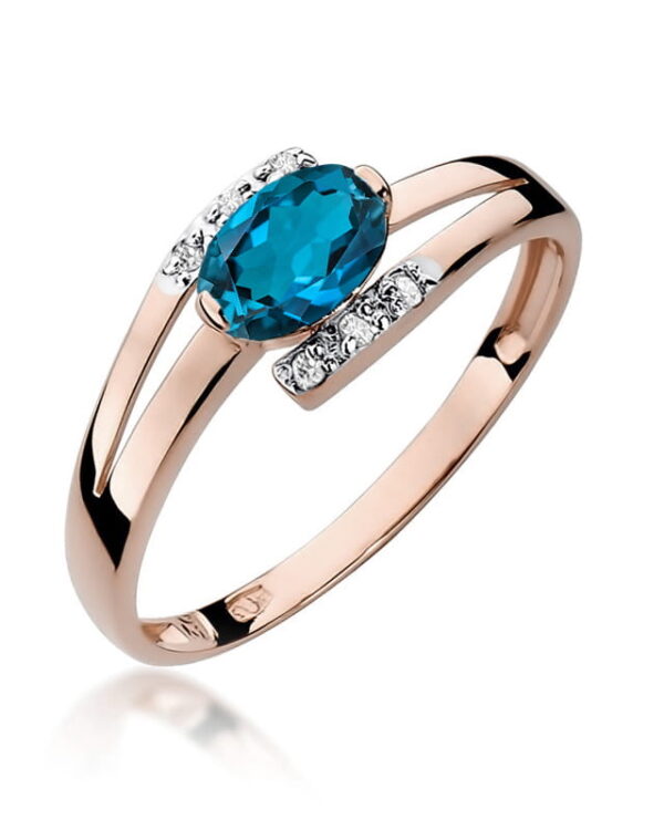 Pierścionek W119 Topaz London Blue 0