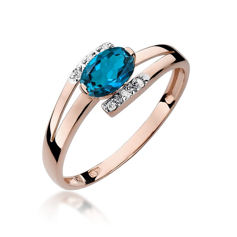 Pierścionek W119 Topaz London Blue 0