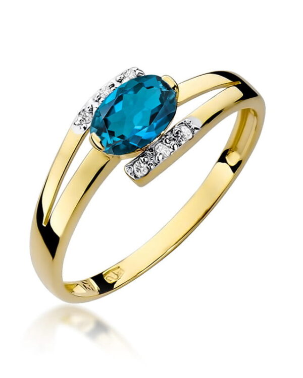 Pierścionek W119 Topaz London Blue 0