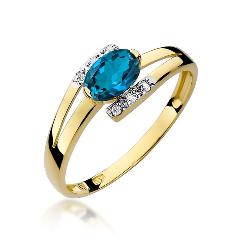 Pierścionek W119 Topaz London Blue 0