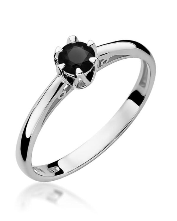 Pierścionek W133 Czarny Diament 0