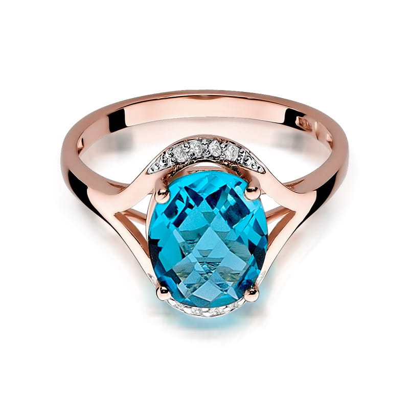 Pierścionek Topaz 3,00ct różowe złoto 3 00ct różowe złoto Jubiler Kraków BigDIAMOND