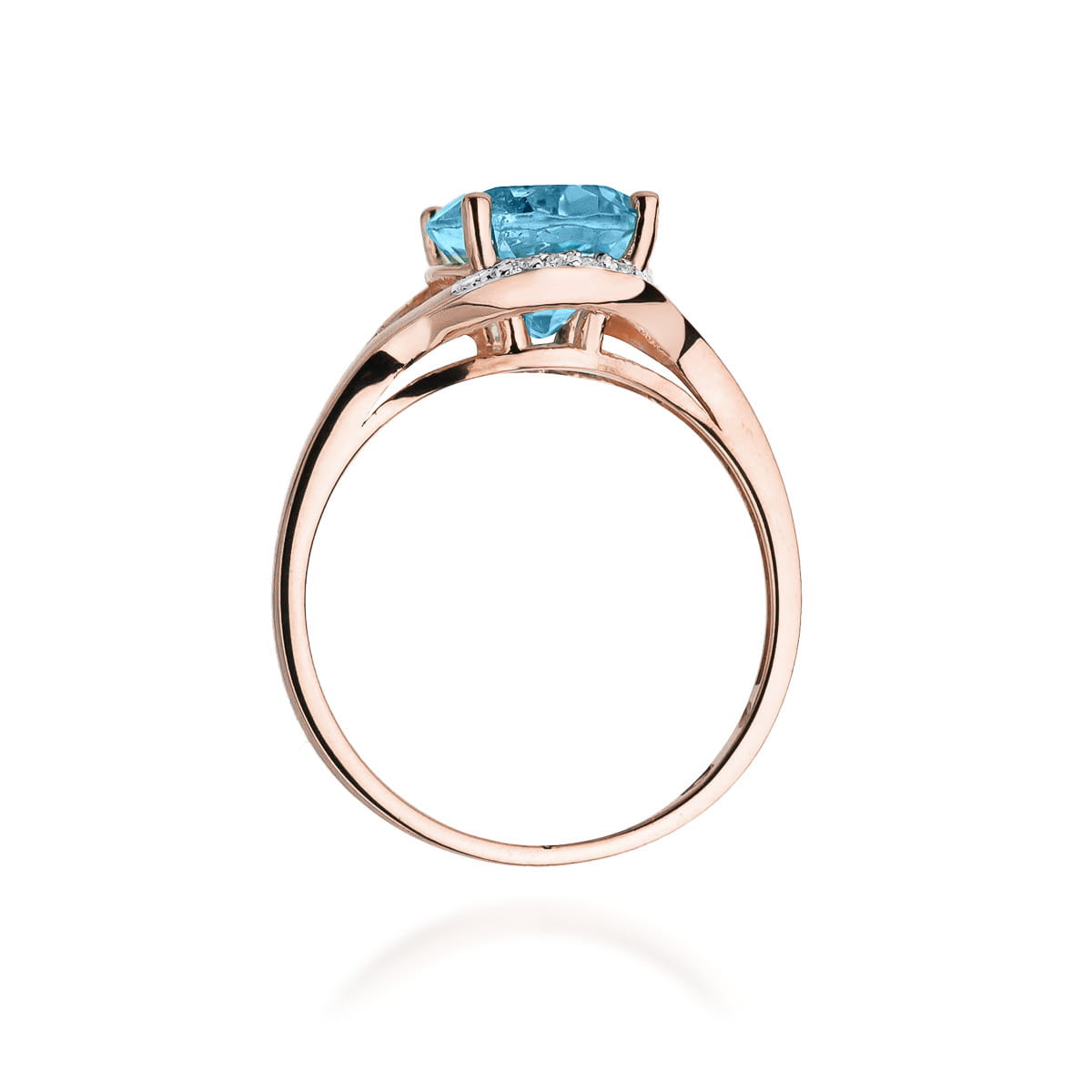 Pierścionek Topaz 3,00ct różowe złoto 4 Pierścionek Topaz 3,00ct różowe złoto - obrazek 3