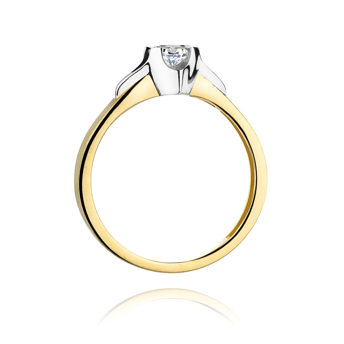 Pierścionek Diament 0,25ct żółte złoto 4 Pierścionek Diament 0,25ct żółte złoto - obrazek 3