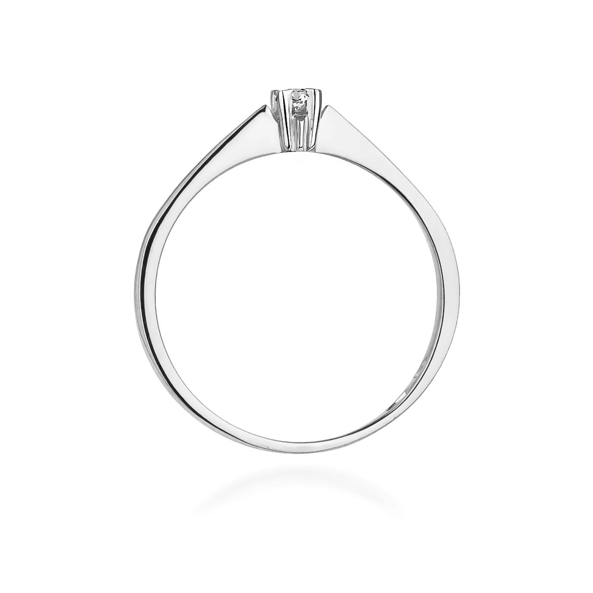 Pierścionek Diament 0,03ct białe złoto 4 Pierścionek Diament 0,03ct białe złoto - obrazek 3