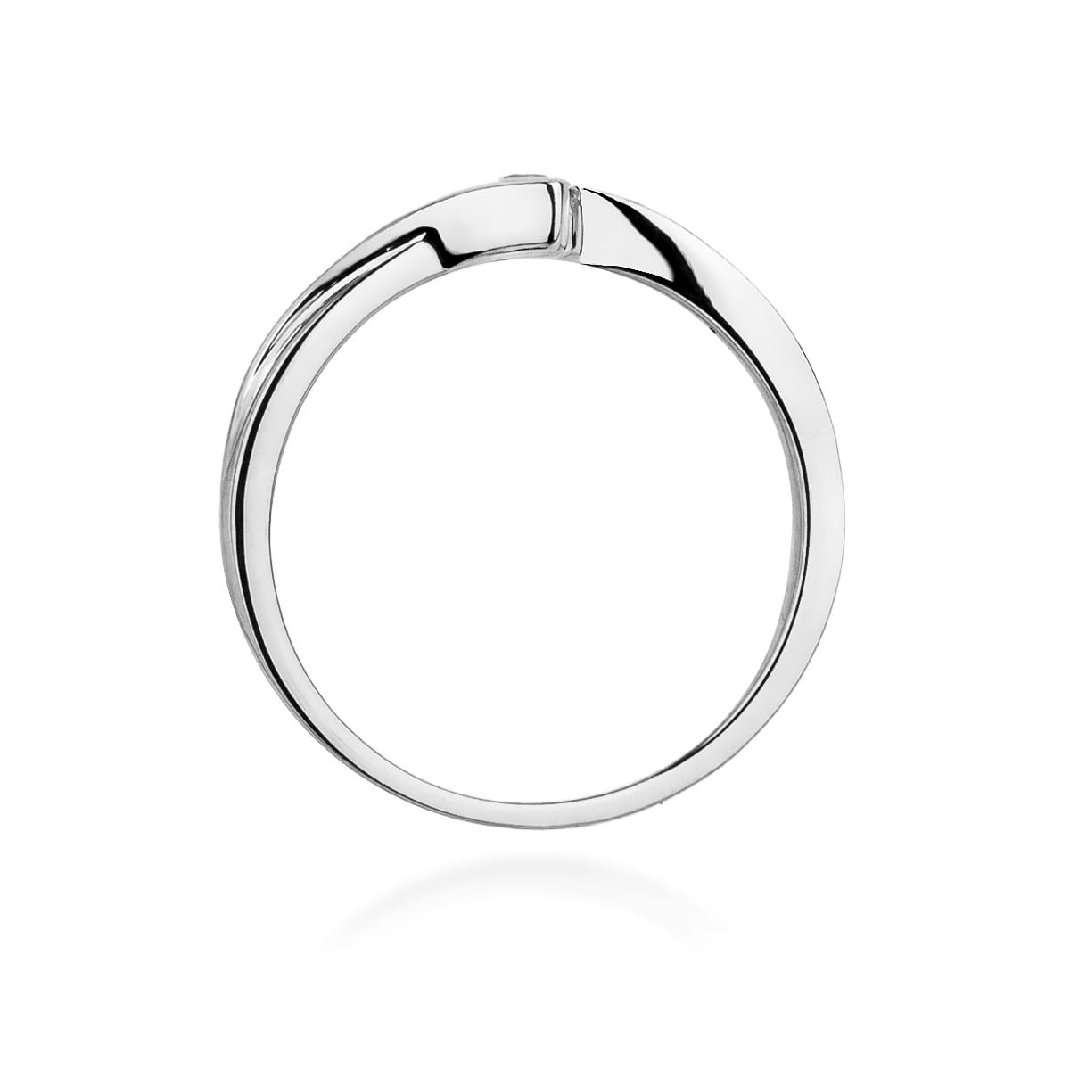 Pierścionek Diament 0,10ct białe złoto 4 Pierścionek Diament 0,10ct białe złoto - obrazek 3