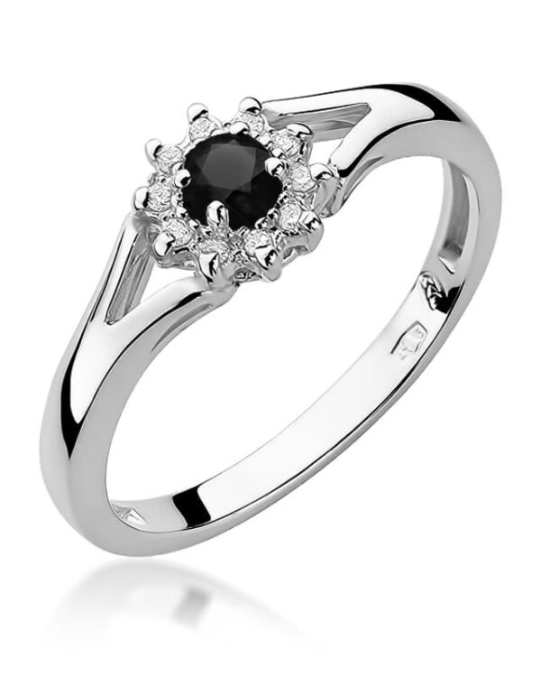 Pierścionek W185 Czarny Diament 0