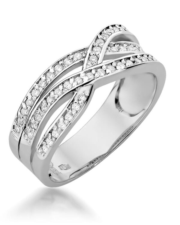 Pierścionek W215 z diamentami białe złoto Jubiler Kraków BigDIAMOND
