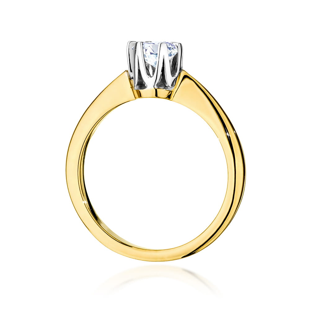 Pierścionek Diament 0,50ct żółte złoto 4 Pierścionek Diament 0,50ct żółte złoto - obrazek 3