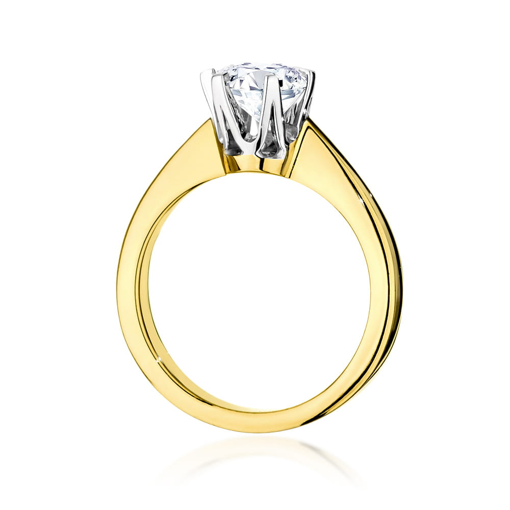 Pierścionek Diament 0,70ct żółte złoto 4 Pierścionek Diament 0,70ct żółte złoto - obrazek 3