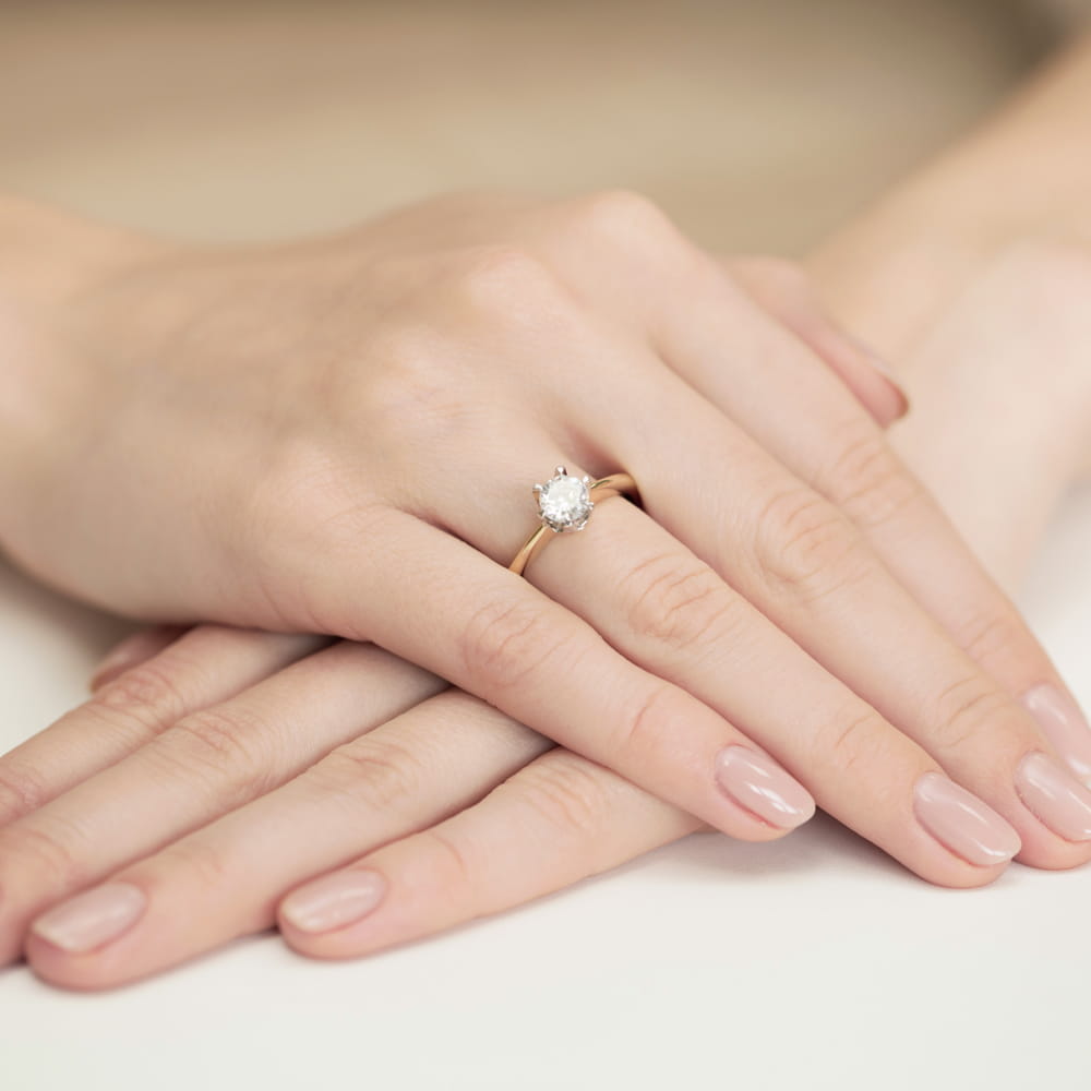Pierścionek Diament 0,70ct żółte złoto 5 Pierścionek Diament 0,70ct żółte złoto - obrazek 4