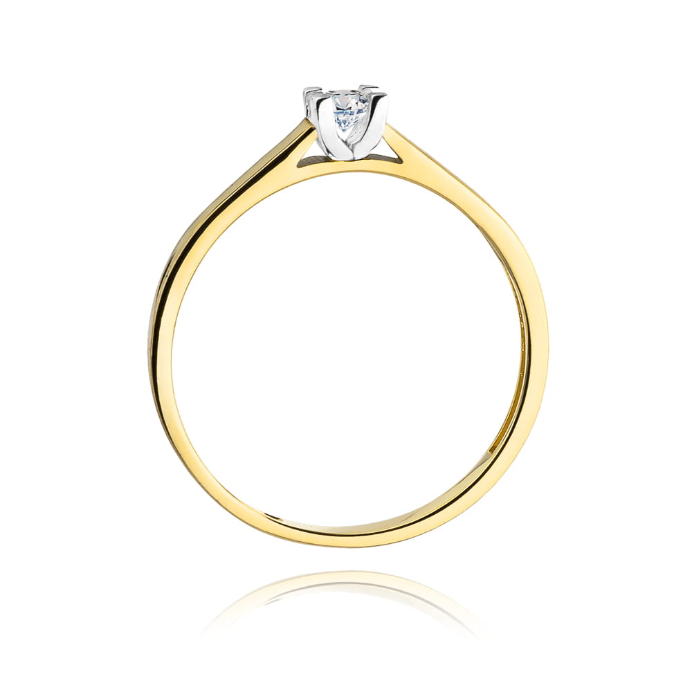 Pierścionek Diament 0,30ct żółte złoto 4 Pierścionek Diament 0,30ct żółte złoto - obrazek 3