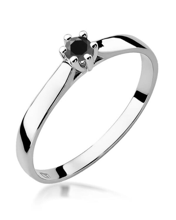 Pierścionek W222 Czarny Diament 0