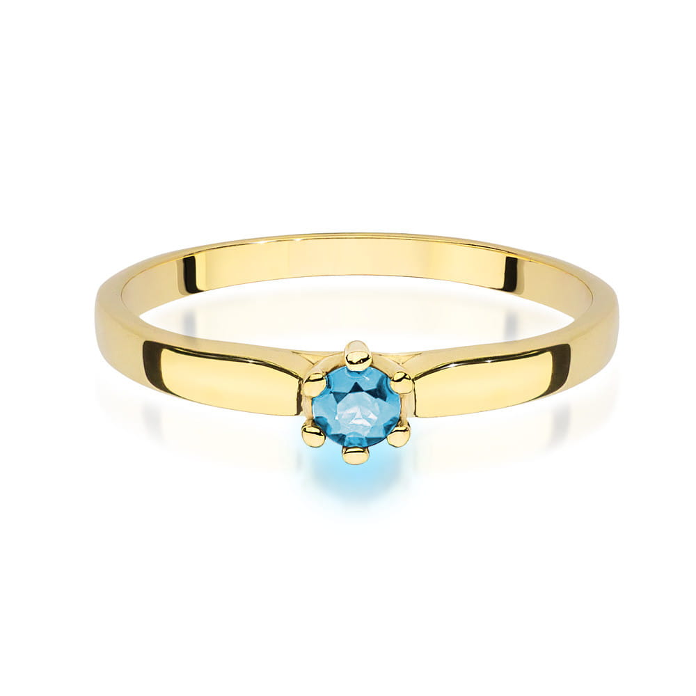 Pierścionek Topaz 0,15ct żółte złoto 3 15ct żółte złoto Jubiler Kraków BigDIAMOND