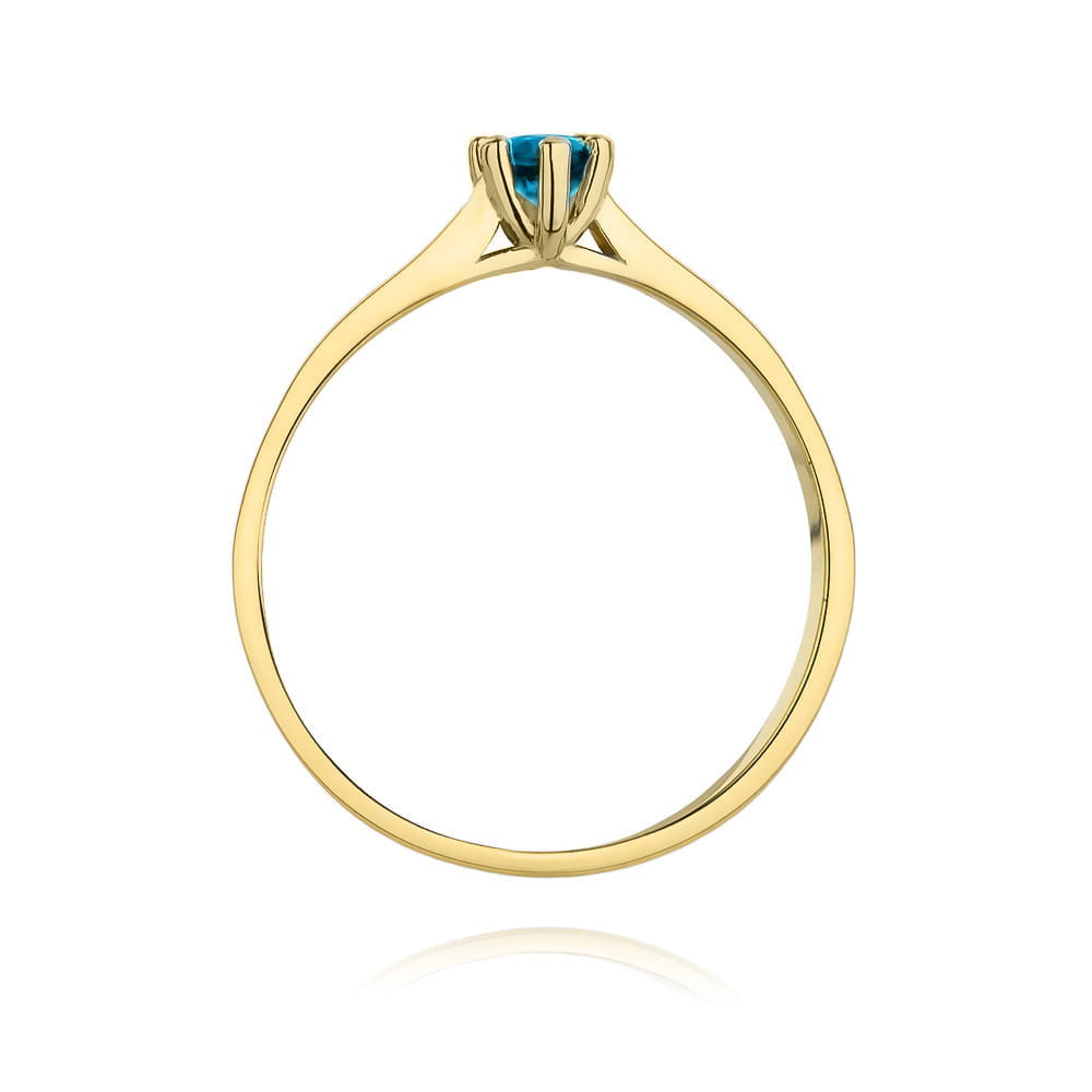 Pierścionek Topaz 0,15ct żółte złoto 4 Pierścionek Topaz 0,15ct żółte złoto - obrazek 3