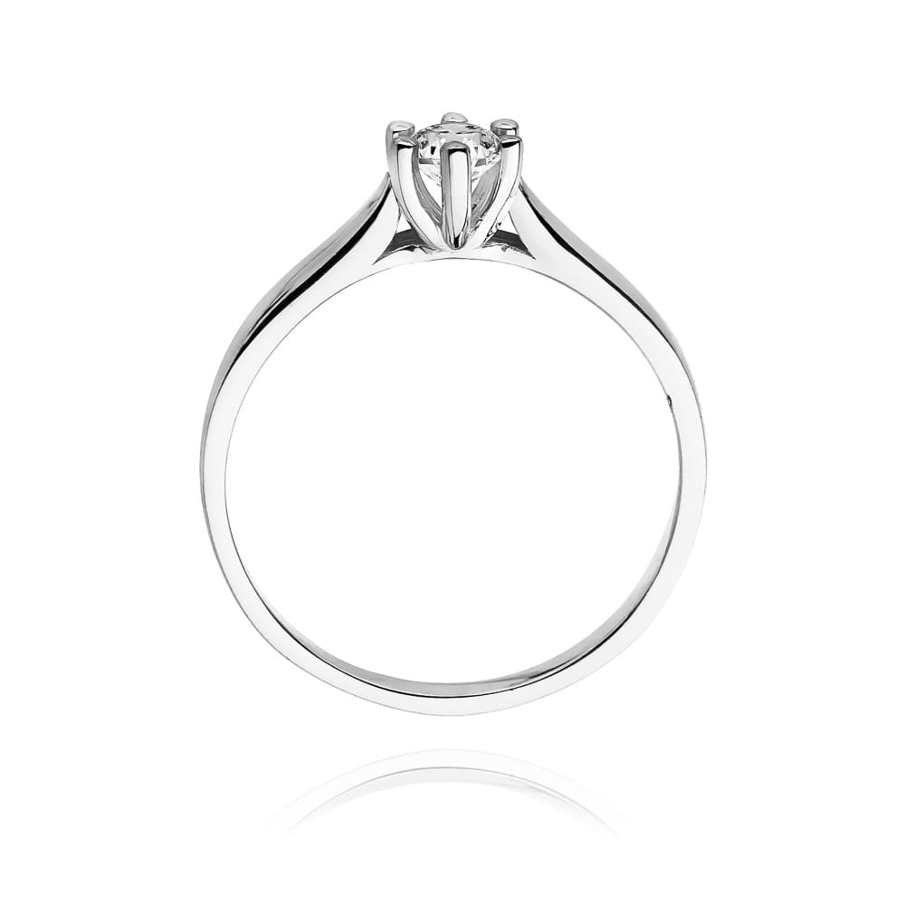 Pierścionek Diament 0,23ct białe złoto 4 Pierścionek Diament 0,23ct białe złoto - obrazek 3