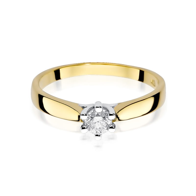 Pierścionek Diament 0,23ct żółte złoto 3 23ct żółte złoto Jubiler Kraków BigDIAMOND