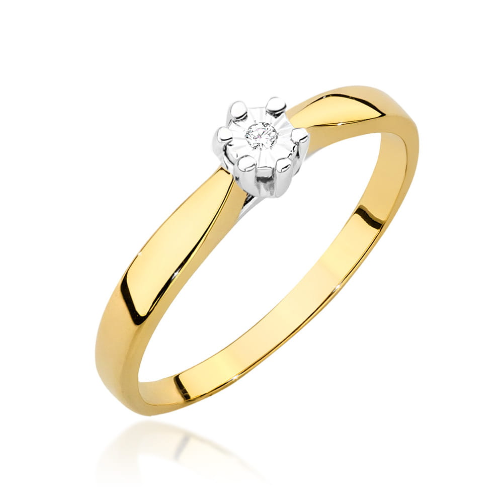 Pierścionek W222T Diament 0