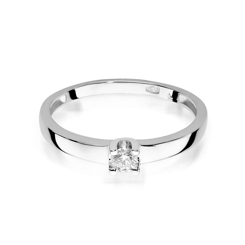 Pierścionek Diament 0,12ct białe złoto 3 12ct białe złoto Jubiler Kraków BigDIAMOND