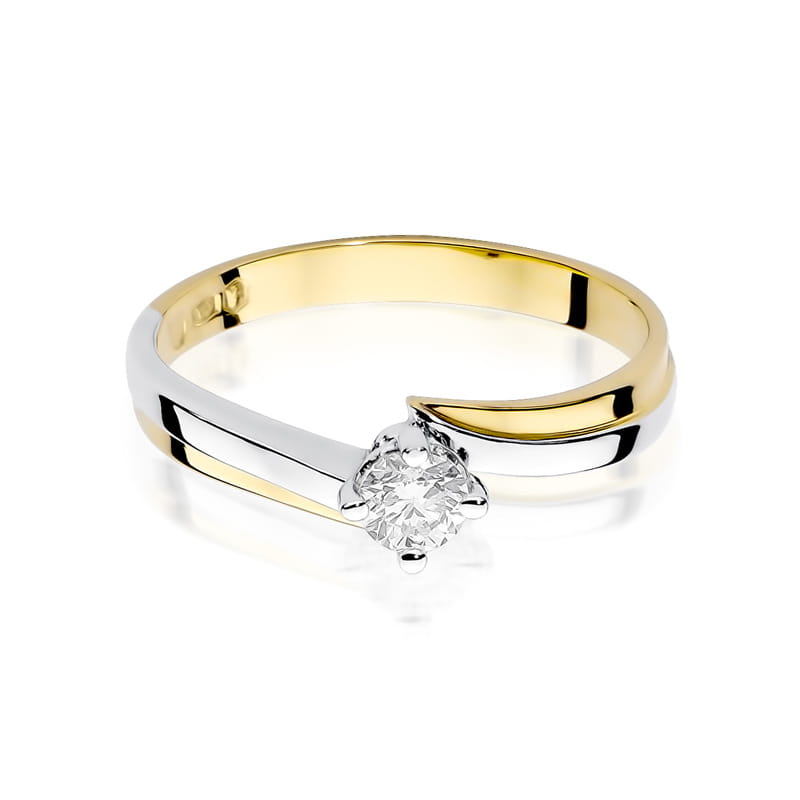 Pierścionek Diament 0,30ct żółte złoto 3 30ct żółte złoto Jubiler Kraków BigDIAMOND