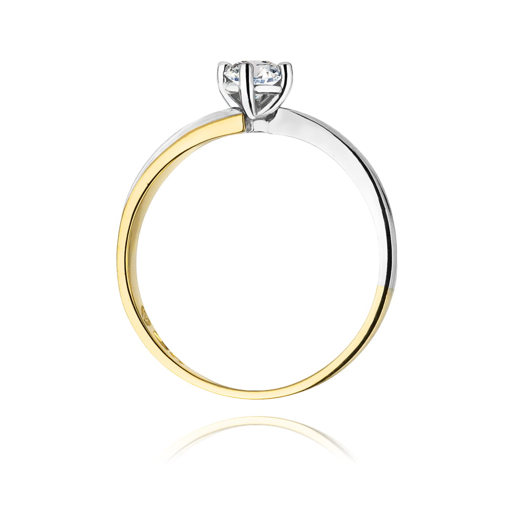 Pierścionek Diament 0,30ct żółte złoto 4 Pierścionek Diament 0,30ct żółte złoto - obrazek 3