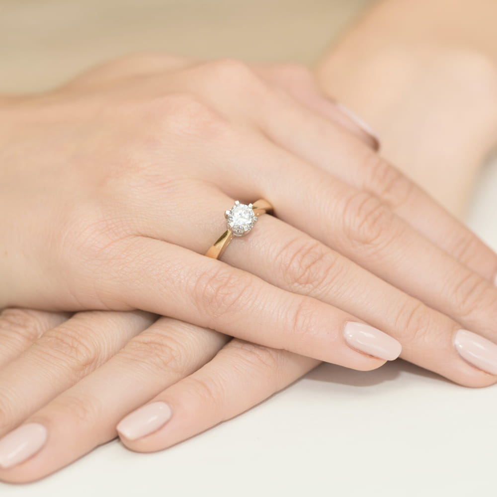 Pierścionek Diament 1,00ct żółte złoto 5 Pierścionek Diament 1,00ct żółte złoto - obrazek 4