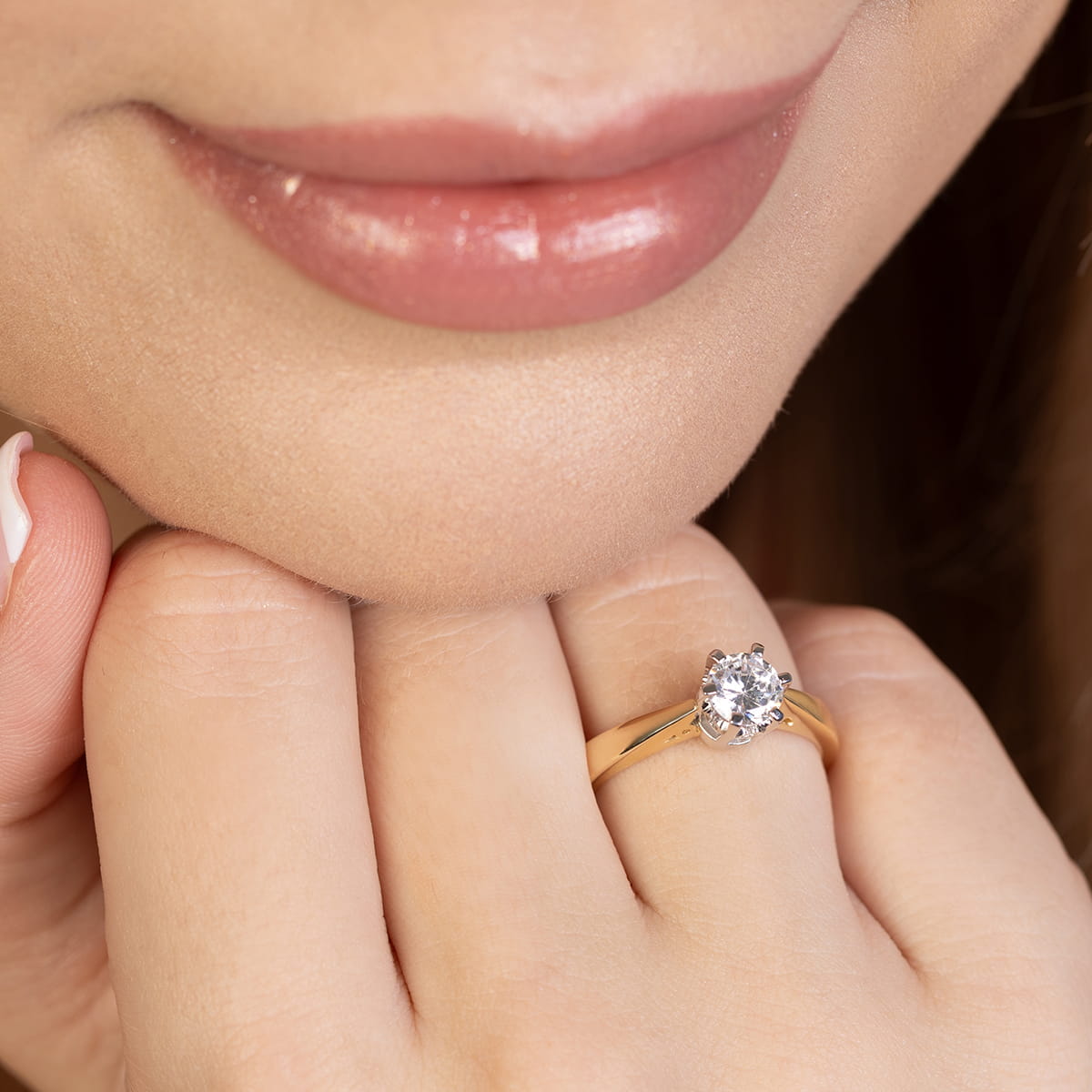 Pierścionek Diament 1,00ct żółte złoto 6 Pierścionek Diament 1,00ct żółte złoto - obrazek 5