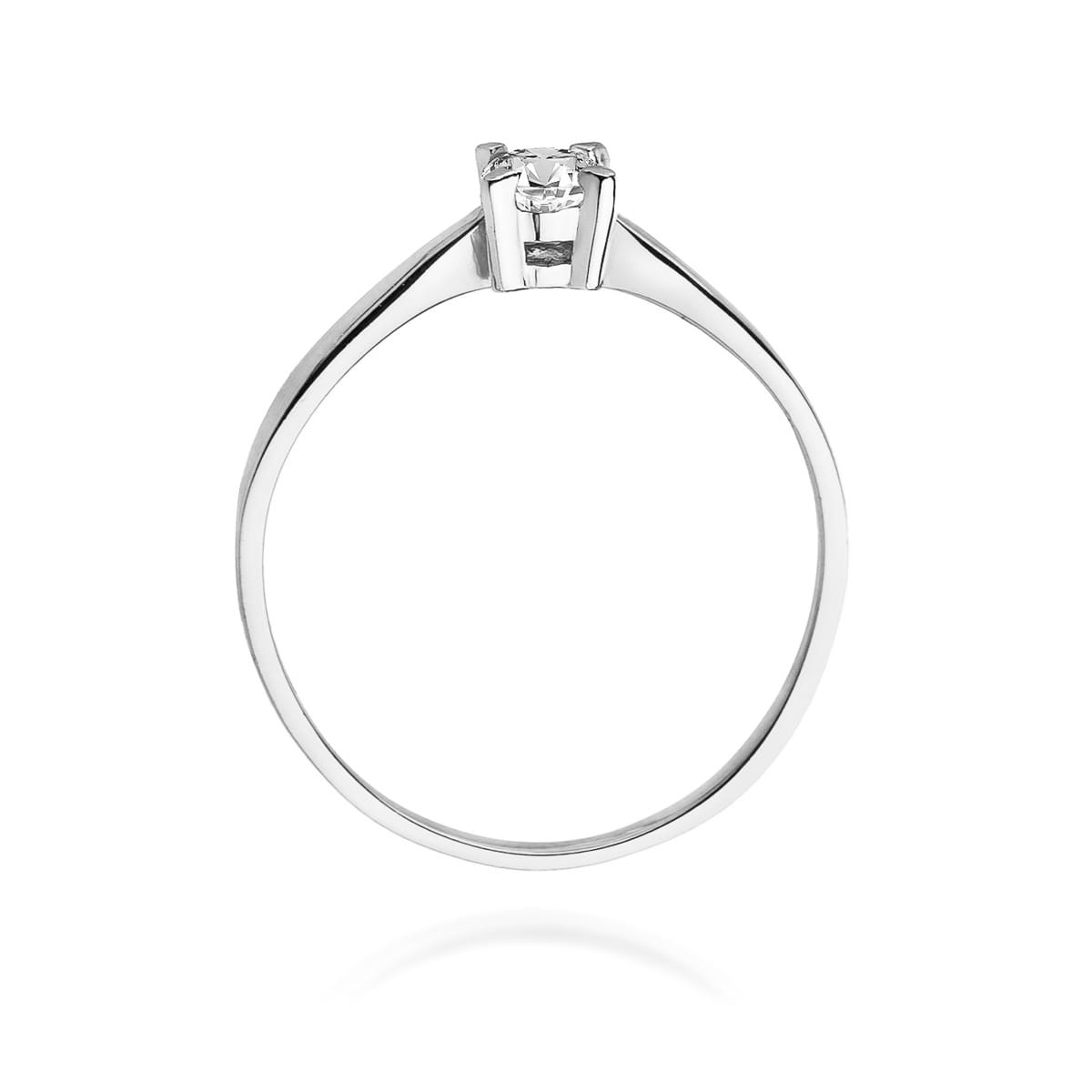 Pierścionek Diament 0,20ct białe złoto 4 Pierścionek Diament 0,20ct białe złoto - obrazek 3