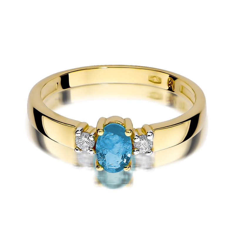 Pierścionek Topaz 0,50ct żółte złoto 3 50ct żółte złoto Jubiler Kraków BigDIAMOND
