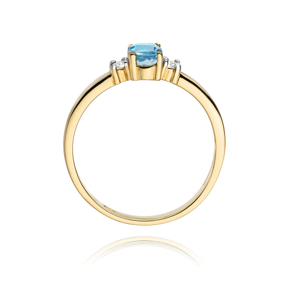 Pierścionek Topaz 0,50ct żółte złoto 4 Pierścionek Topaz 0,50ct żółte złoto - obrazek 3