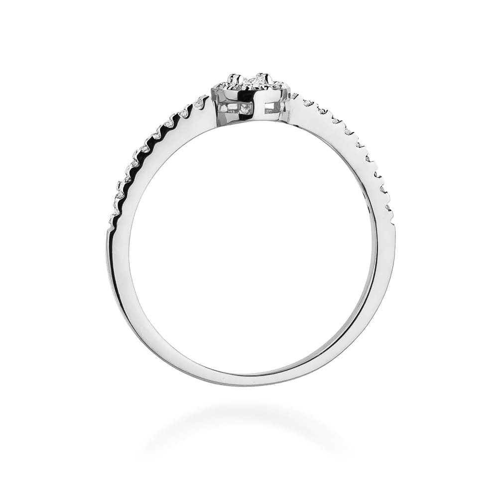 Pierścionek Diament 0,05ct białe złoto 4 Pierścionek Diament 0,05ct białe złoto - obrazek 3