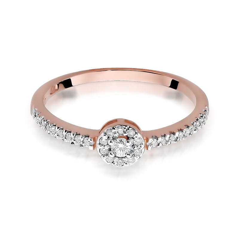 Pierścionek Diament 0,05ct różowe złoto 3 05ct różowe złoto Jubiler Kraków BigDIAMOND