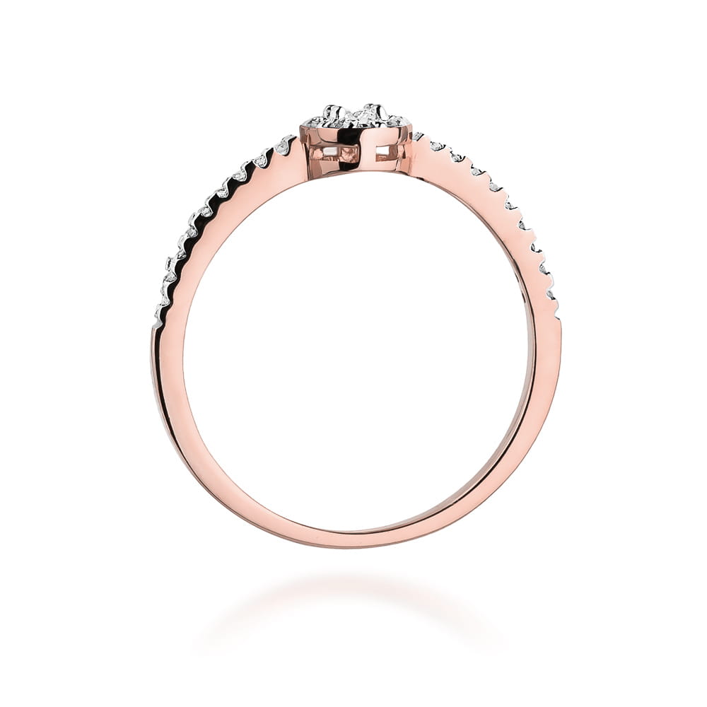 Pierścionek Diament 0,05ct różowe złoto 4 Pierścionek Diament 0,05ct różowe złoto - obrazek 3