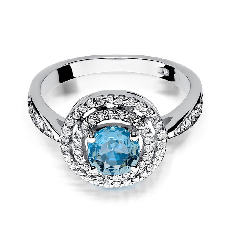 Pierścionek Topaz 0,80ct białe złoto 3 80ct białe złoto Jubiler Kraków BigDIAMOND