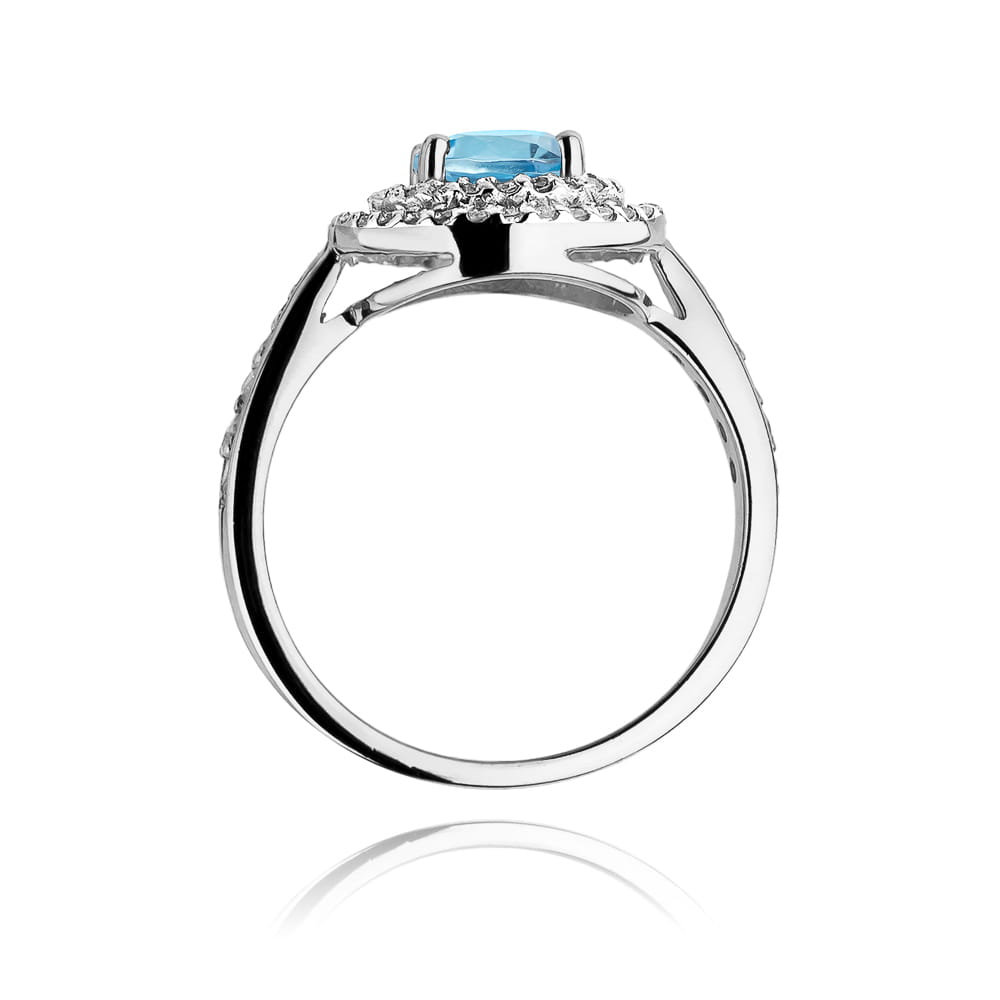 Pierścionek Topaz 0,80ct białe złoto 4 Pierścionek Topaz 0,80ct białe złoto - obrazek 3