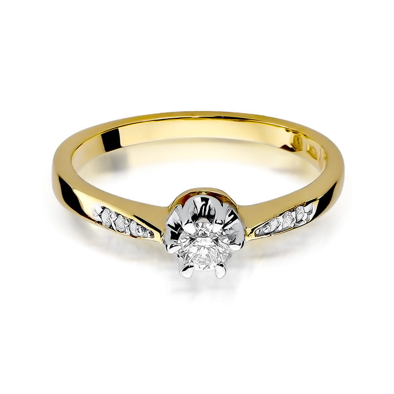 Pierścionek Diament 0,23ct żółte złoto 3 23ct żółte złoto Jubiler Kraków BigDIAMOND