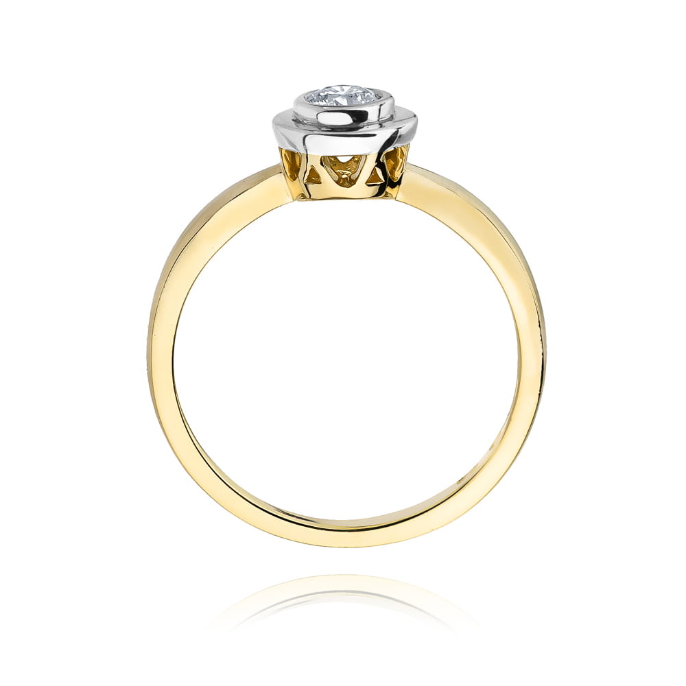 Pierścionek Diament 0,25ct żółte złoto 4 Pierścionek Diament 0,25ct żółte złoto - obrazek 3