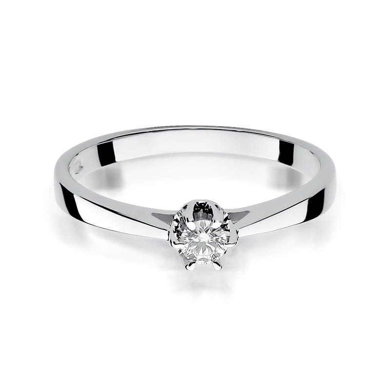 Pierścionek Diament 0,12ct białe złoto 3 12ct białe złoto Jubiler Kraków BigDIAMOND