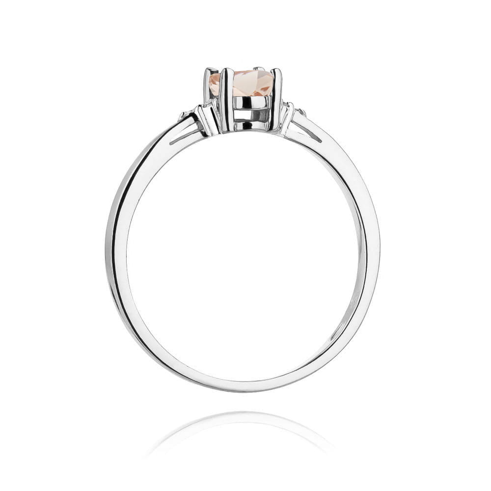Pierścionek Morganit 0,40ct białe złoto 4 Pierścionek Morganit 0,40ct białe złoto - obrazek 3
