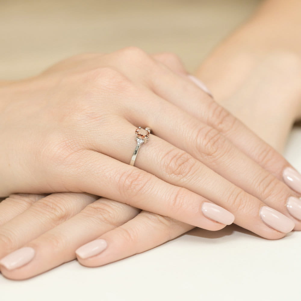 Pierścionek Morganit 0,40ct białe złoto 5 Pierścionek Morganit 0,40ct białe złoto - obrazek 4
