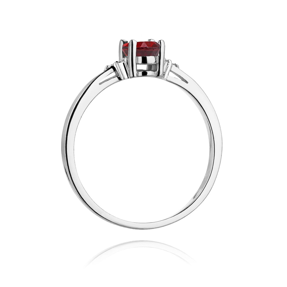 Pierścionek Rubin 0,60ct białe złoto 4 Pierścionek Rubin 0,60ct białe złoto - obrazek 3
