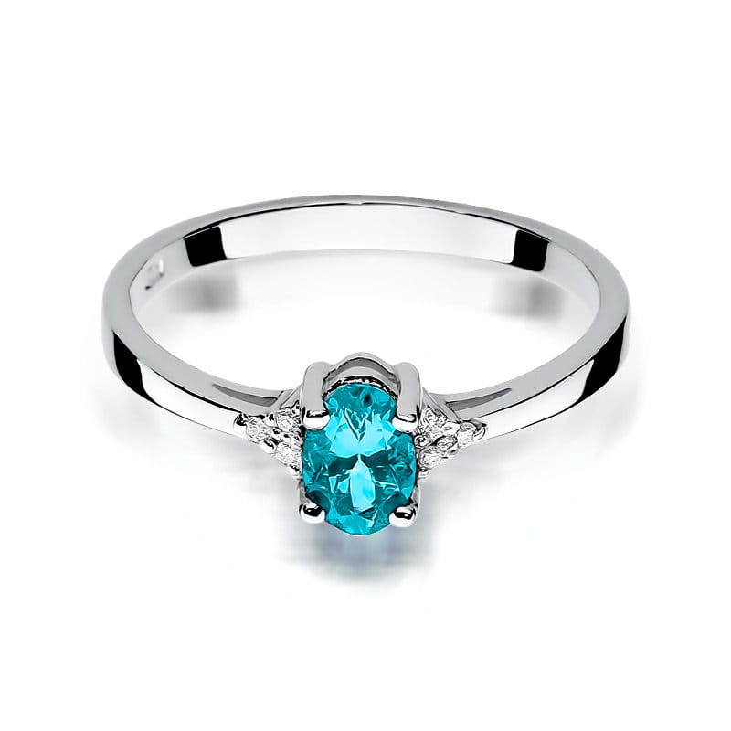 Pierścionek Topaz 0,50ct białe złoto 3 50ct białe złoto Jubiler Kraków BigDIAMOND