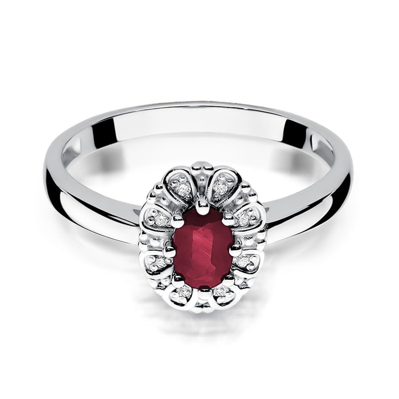 Pierścionek Rubin 0,60ct białe złoto 3 60ct białe złoto Jubiler Kraków BigDIAMOND