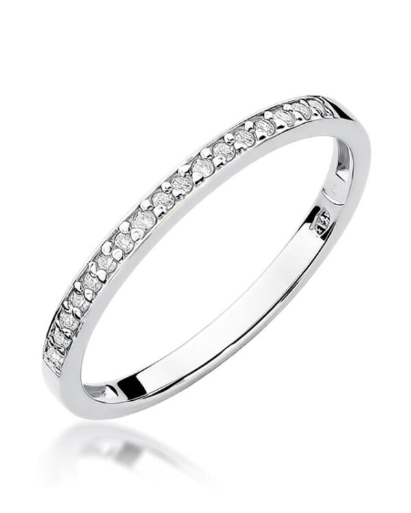 Pierścionek W306 z diamentami białe złoto Jubiler Kraków BigDIAMOND