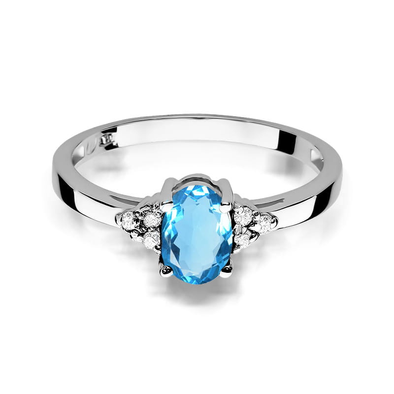 Pierścionek Topaz 0,90ct białe złoto 3 90ct białe złoto Jubiler Kraków BigDIAMOND