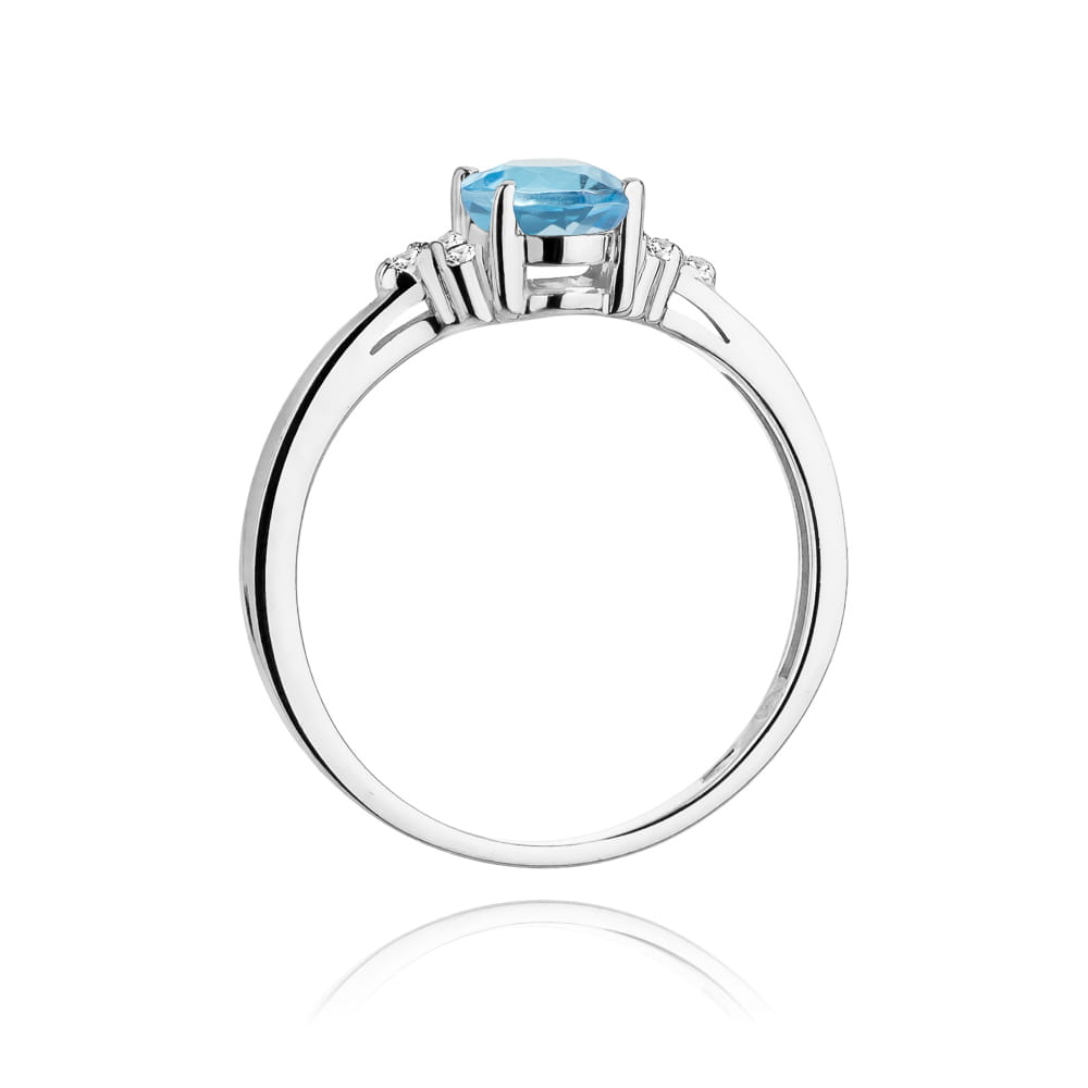 Pierścionek Topaz 0,90ct białe złoto 4 Pierścionek Topaz 0,90ct białe złoto - obrazek 3