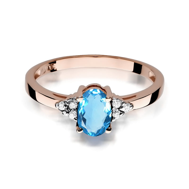 Pierścionek Topaz 0,90ct różowe złoto 3 90ct różowe złoto Jubiler Kraków BigDIAMOND