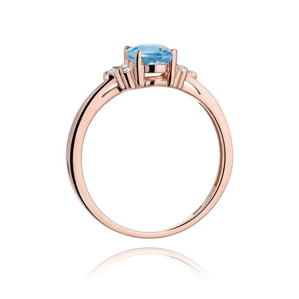 Pierścionek Topaz 0,90ct różowe złoto 4 Pierścionek Topaz 0,90ct różowe złoto - obrazek 3