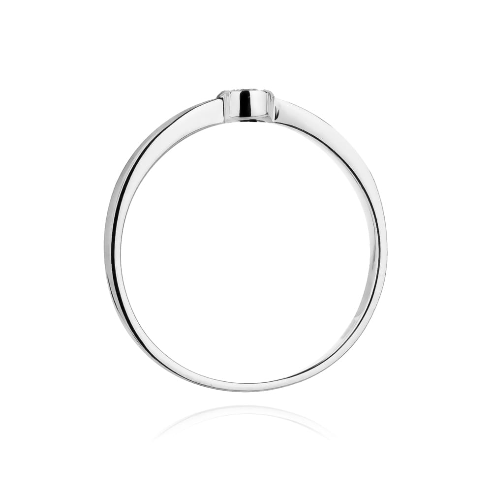 Pierścionek Diament 0,04ct białe złoto 4 Pierścionek Diament 0,04ct białe złoto - obrazek 3
